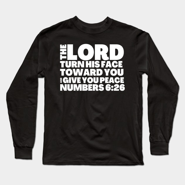 Numbers 6-26 His Face Shine Toward You Long Sleeve T-Shirt by BubbleMench